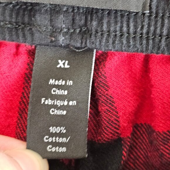 Nordstrom Mens XL Red/Black Plaid Comfy Lounge Sleepwear PJ Pants Stretch Waist - Picture 9 of 12